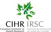 Canadian Institute of Health Research. Image shows a green leaf with silhouettes of people on top.