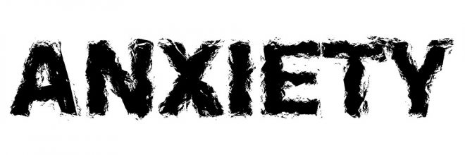 The word "anxiety" in black on a white background