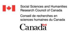 Social Sciences and Humanities Research Council of Canada. Logo shows a Canadian flag.